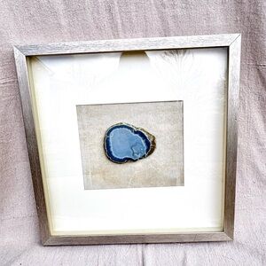 Framed Blue Geode Art
